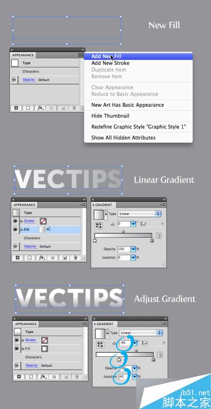 AI制作金属质感立体字 脚本之家 AI实例教程