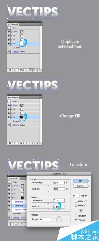 AI制作金属质感立体字 脚本之家 AI实例教程
