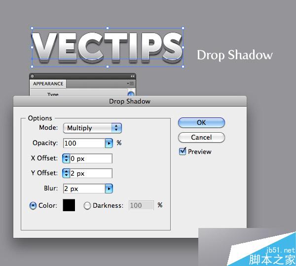 AI制作金属质感立体字 脚本之家 AI实例教程