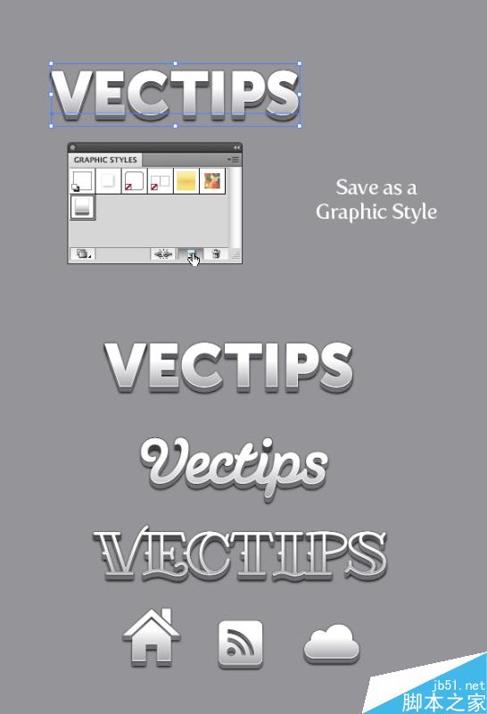 AI制作金属质感立体字 脚本之家 AI实例教程