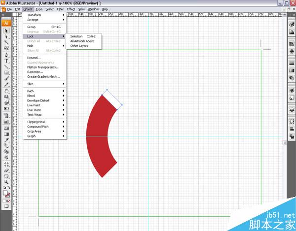 AI绘制救生圈 脚本之家 AI实例教程