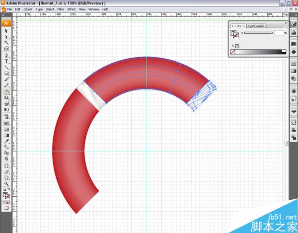 AI绘制救生圈 脚本之家 AI实例教程