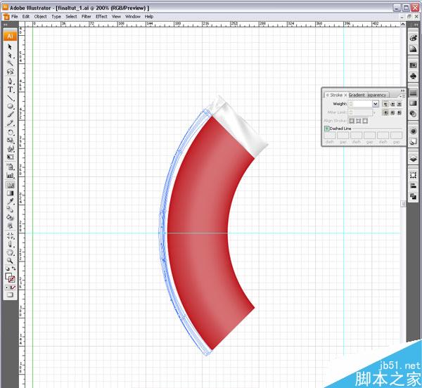 AI绘制救生圈 脚本之家 AI实例教程