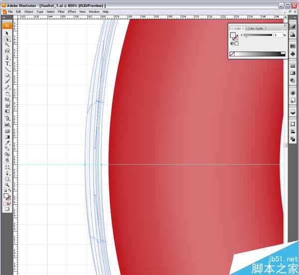 AI绘制救生圈 脚本之家 AI实例教程