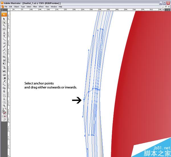 AI绘制救生圈 脚本之家 AI实例教程