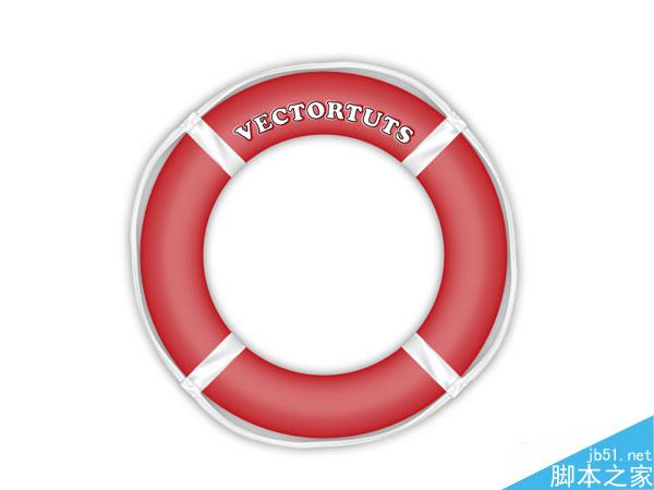 AI绘制救生圈 脚本之家 AI实例教程