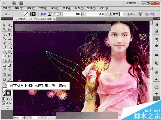 AI CS5宽度工具绘制梦幻天使翅膀 脚本之家 AI实例教程