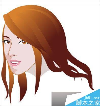 Illustrator鼠绘教程：插画人物系列之清纯美女的绘制_中国教程网