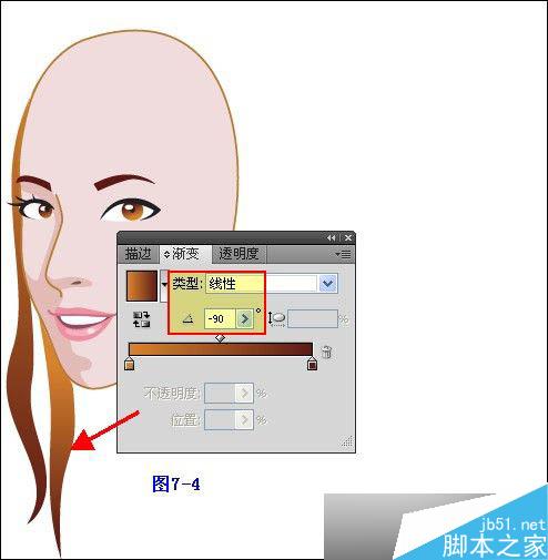 Illustrator鼠绘教程：插画人物系列之清纯美女的绘制_中国教程网