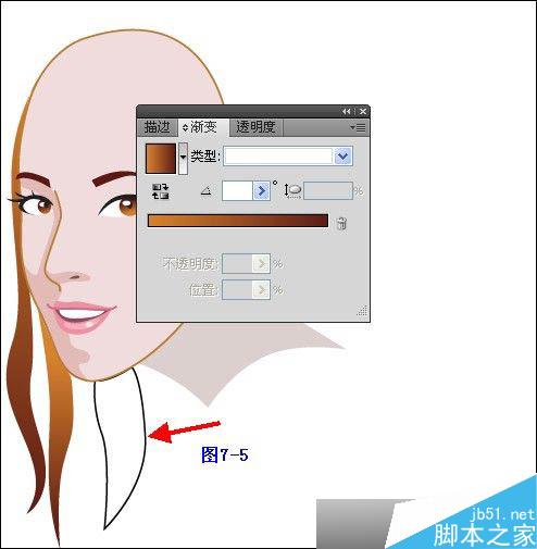 Illustrator鼠绘教程：插画人物系列之清纯美女的绘制_中国教程网