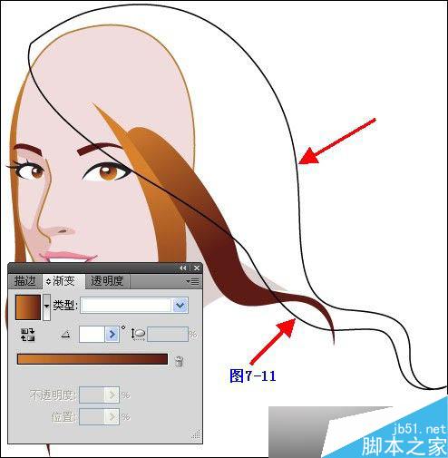Illustrator鼠绘教程：插画人物系列之清纯美女的绘制_中国教程网