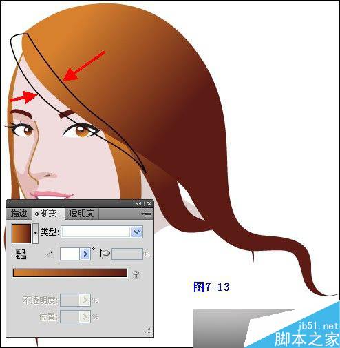 Illustrator鼠绘教程：插画人物系列之清纯美女的绘制_中国教程网
