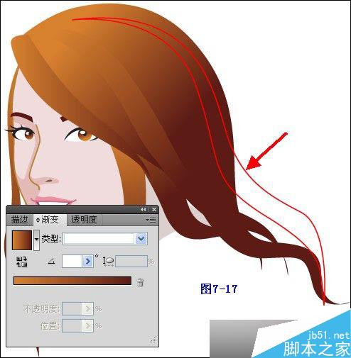 Illustrator鼠绘教程：插画人物系列之清纯美女的绘制_中国教程网