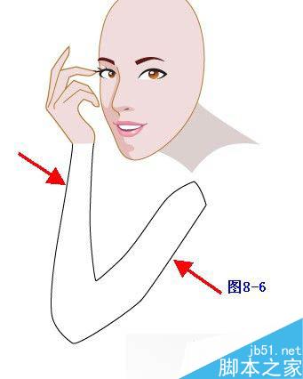 Illustrator鼠绘教程：插画人物系列之清纯美女的绘制-中_中国教程网