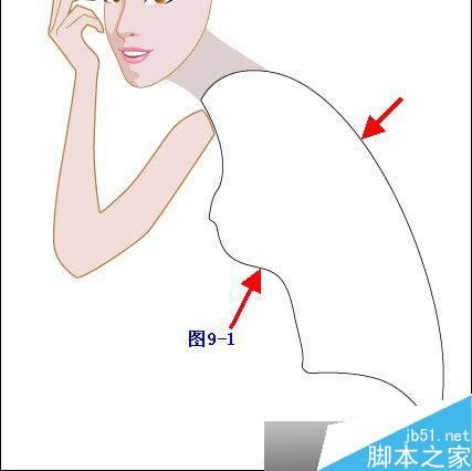 Illustrator鼠绘教程：插画人物系列之清纯美女的绘制-中_中国教程网