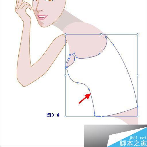 Illustrator鼠绘教程：插画人物系列之清纯美女的绘制-中_中国教程网