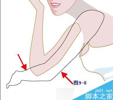 Illustrator鼠绘教程：插画人物系列之清纯美女的绘制-中_中国教程网