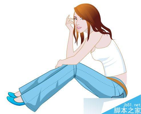 AI绘制清纯女孩插画 脚本之家 AI教程