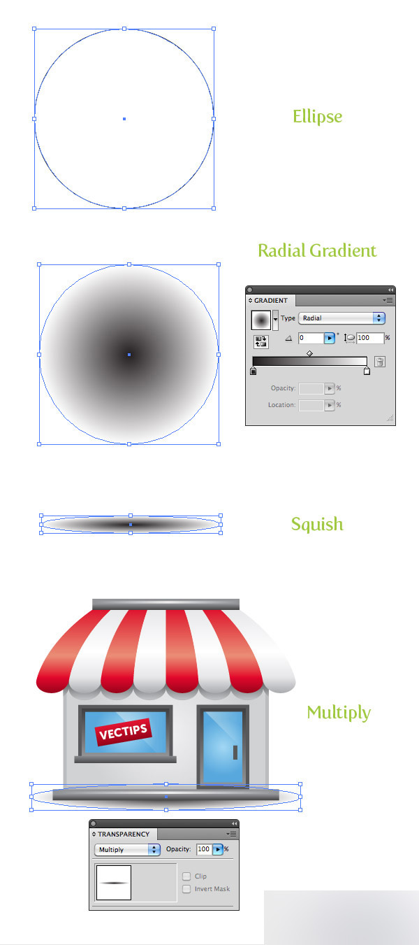 22步 AI绘制一个可爱卡通店面图标 脚本之家 AI教程