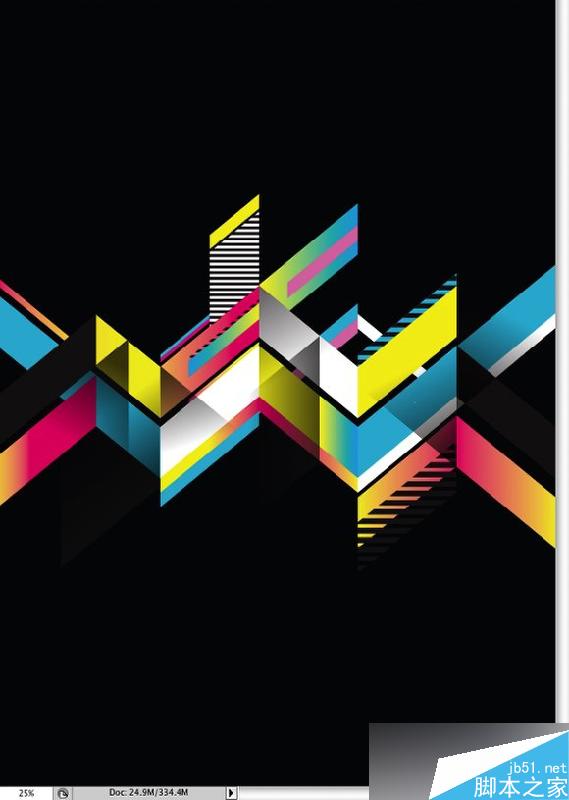 AI+PS制作七彩几何图案 脚本之家 AI实例教程