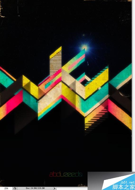 AI+PS制作七彩几何图案 脚本之家 AI实例教程