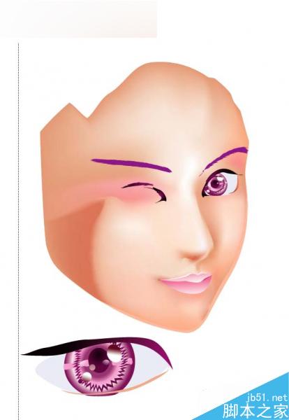 AI绘制漫画女孩插画 脚本之家 AI实例教程7.jpg