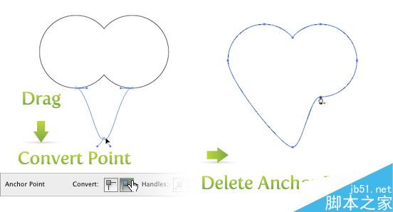 AI绘制漂亮四叶草 脚本之家 AI实例教程修改锚
