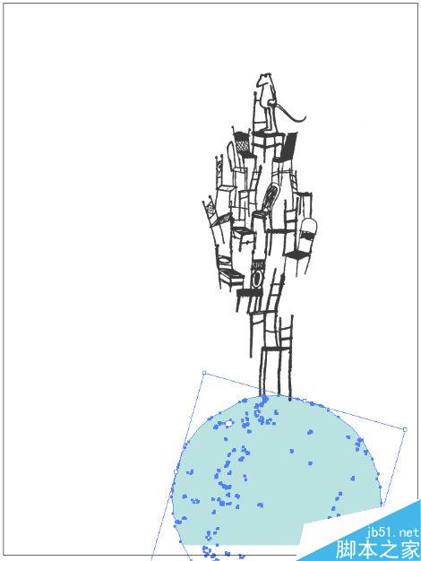 illustrator绘制插画海报 脚本之家 AI实例教程