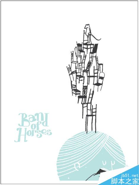 illustrator绘制插画海报 脚本之家 AI实例教程