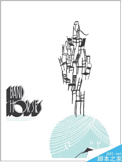 illustrator绘制插画海报 脚本之家 AI实例教程