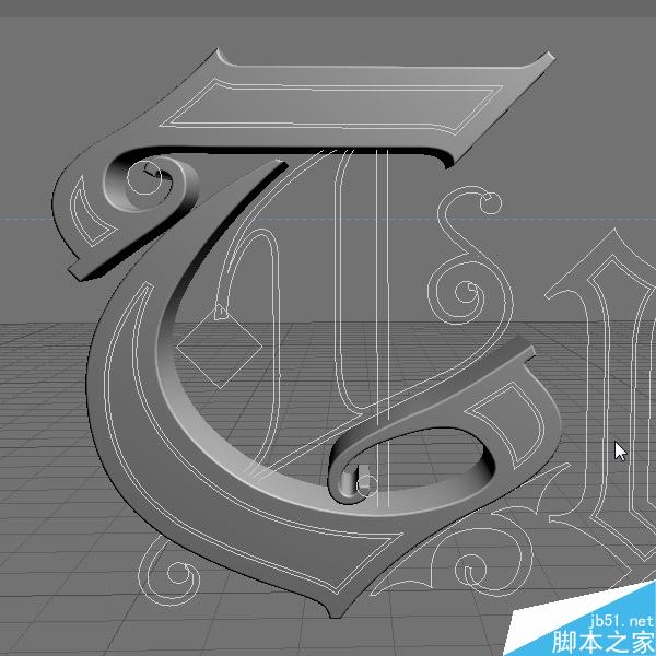 AI+Cinema 4D打造高贵的立体字 脚本之家 AI教程