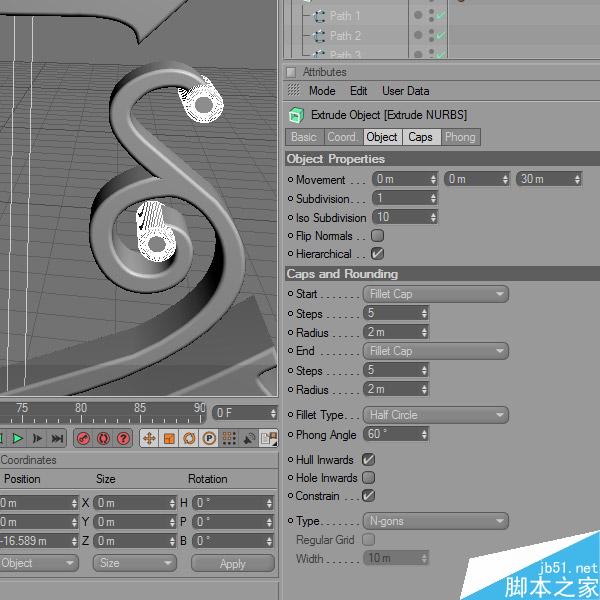 AI+Cinema 4D打造高贵的立体字 脚本之家 AI教程