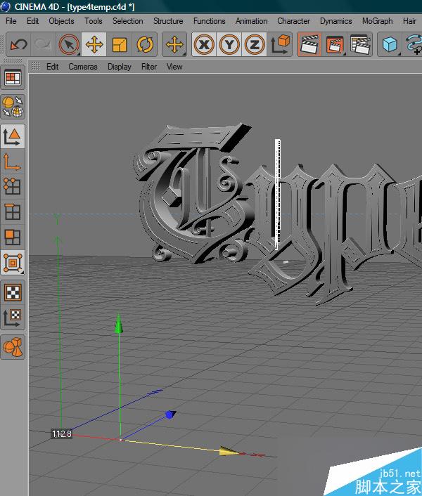 AI+Cinema 4D打造高贵的立体字 脚本之家 AI教程