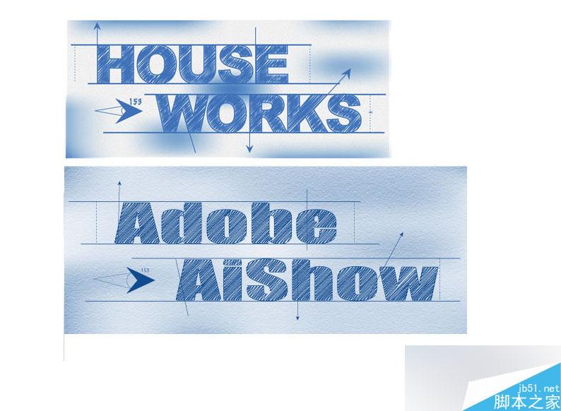 AI制作素描字体草图效果 脚本之家 AI教程