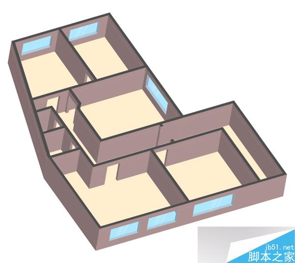 AI绘制三维楼层户型图 脚本之家 AI教程