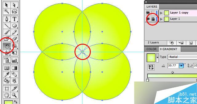 AI制作不规则渐变漂亮背景 脚本之家 AI教程