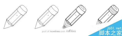 AI制作铅笔图标 脚本之家 AI教程