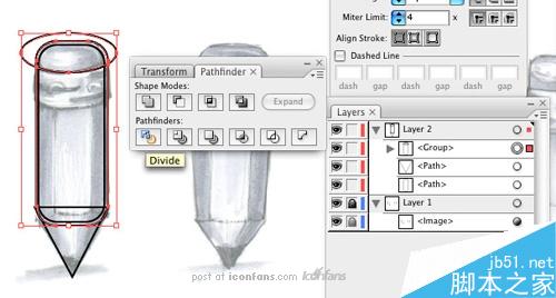 AI制作铅笔图标 脚本之家 AI教程