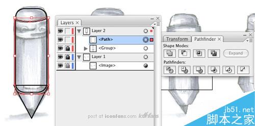 AI制作铅笔图标 脚本之家 AI教程