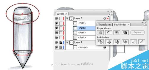 AI制作铅笔图标 脚本之家 AI教程