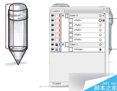 AI制作铅笔图标 脚本之家 AI教程