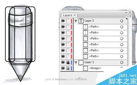 AI制作铅笔图标 脚本之家 AI教程