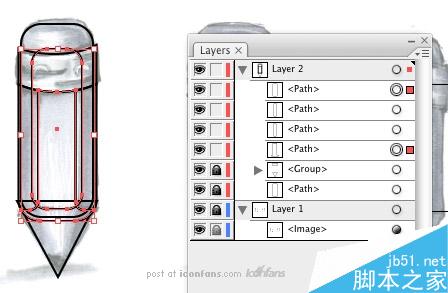 AI制作铅笔图标 脚本之家 AI教程