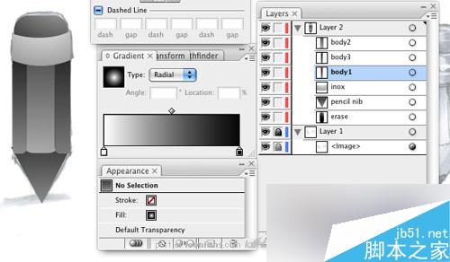 AI制作铅笔图标 脚本之家 AI教程