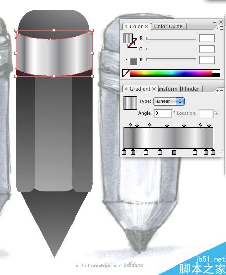 AI制作铅笔图标 脚本之家 AI教程