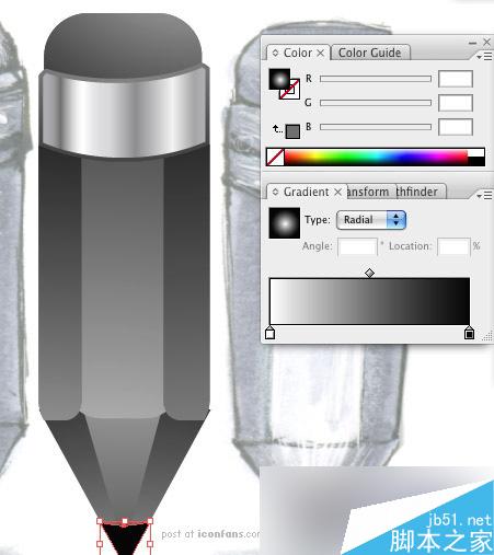 AI制作铅笔图标 脚本之家 AI教程