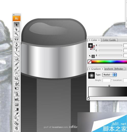 AI制作铅笔图标 脚本之家 AI教程