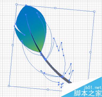 AI教程：AI渐变网格绘制PS CS2漂亮羽毛 脚本之家 fevte.com