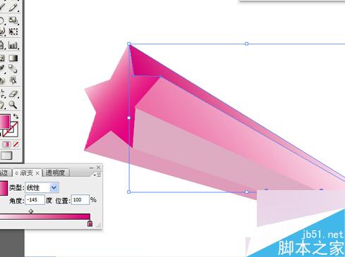 AI绘制矢量拖尾星星 脚本之家 AI教程