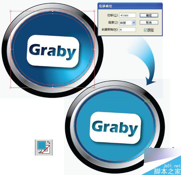 AI制作水晶质感效果图标教程 脚本之家 AI教程 fevte.com